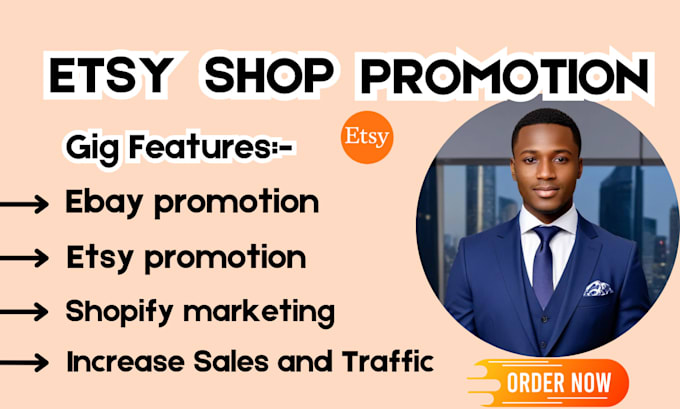 Gig Preview - Promote and advertise etsy seo ebay promotion and marketing, shopify marketing