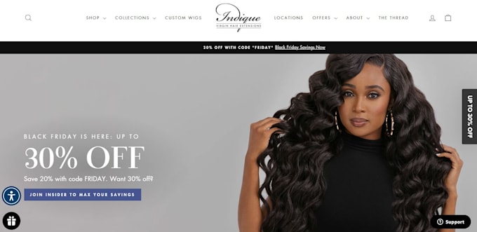 Gig Preview - Design wix hair extenstion website hair extension store wix beauty website wig