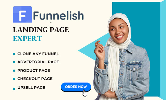 Gig Preview - Clone advertorial product page sales page and checkout page on funnelish