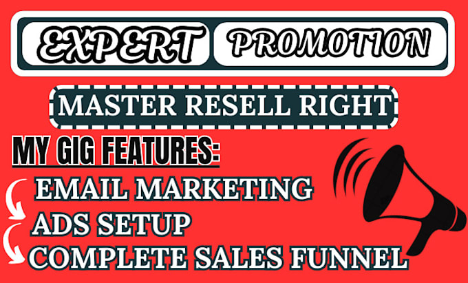 Gig Preview - Build guaranteed passive income sales promotion for master resell right courses