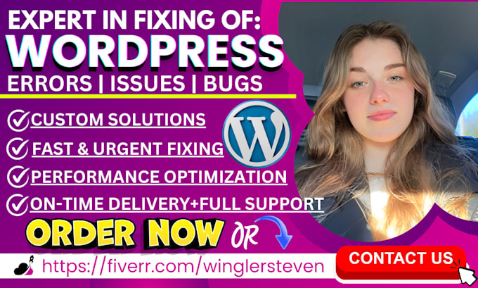 Bestseller - fix wordpress issues fix wordpress error or wordpress bug fix wordpress website