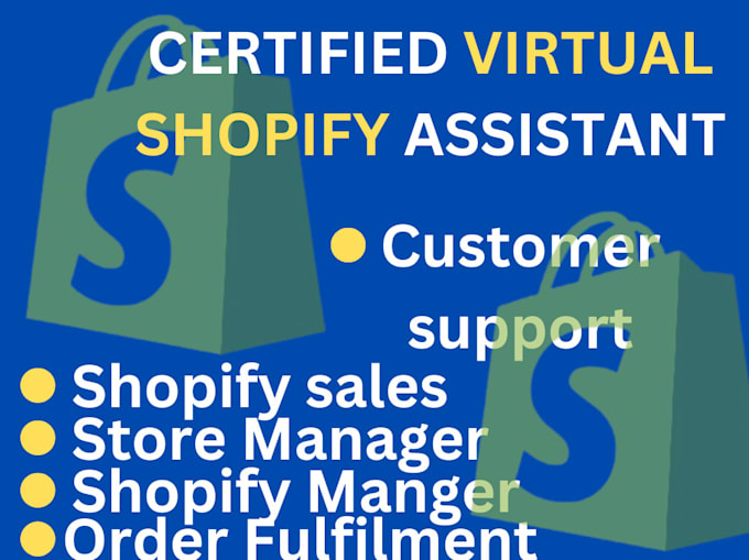 Gig Preview - Be your shopify virtual assistant, shopify store manager, ebay dropshipping