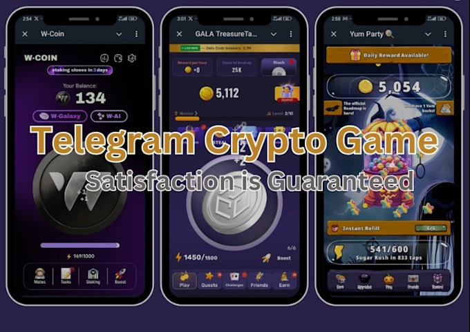 Gig Preview - Telegram mini game telegram mini app development web3 dapp on tron solana sui