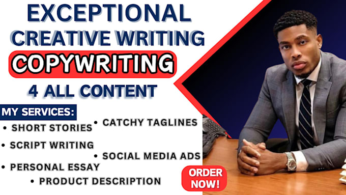 Gig Preview - Provide creative writing and copywriting for your content needs