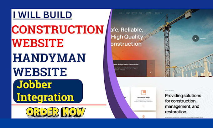 Bestseller - build construction website handyman website with jobber integration and booking