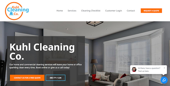 Gig Preview - Cleaning website cleaning service house cleaning booking koala office cleaning