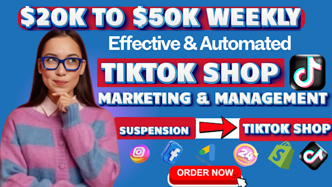 Gig Preview - Setup, manage tiktok dropshipping shop, tiktok shop, tiktok ads, usa tiktok ads