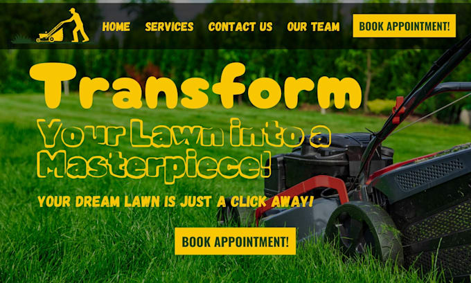 Gig Preview - Lawn care website landscaping website lawn care gardening website  gardening