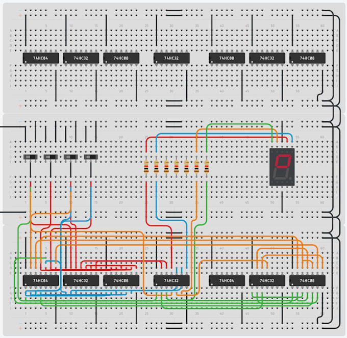 Gig Preview - Design a logic circuit using online circuit simulator