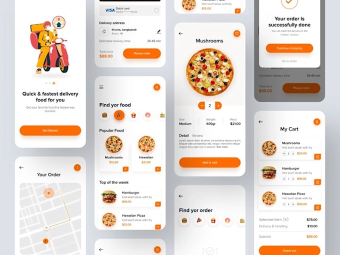 Gig Preview - Develop food delivery app restaurant app food ordering grocery delivery app