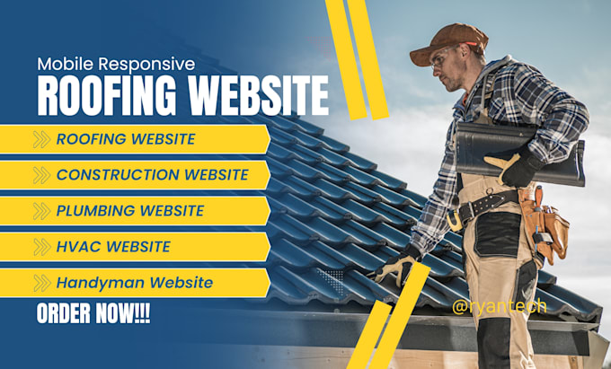 Gig Preview - Design roofing website construction website plumbing website hvac website