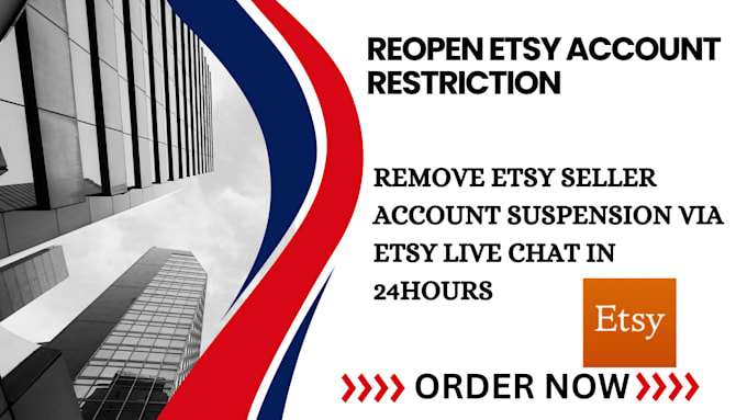 Gig Preview - Remove etsy shop restriction etsy store reinstatement etsy account suspension