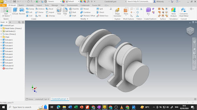 Gig Preview - Do design using autodesk inventor solidworks fusion360 blender autocad etc