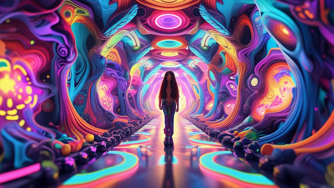 Gig Preview - Create stunning 4k ai generated trippy psychedelic music video art