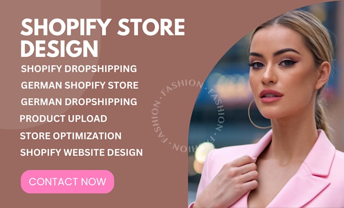 Gig Preview - Build german shopify store, shopify redesign, design german dropshipping store