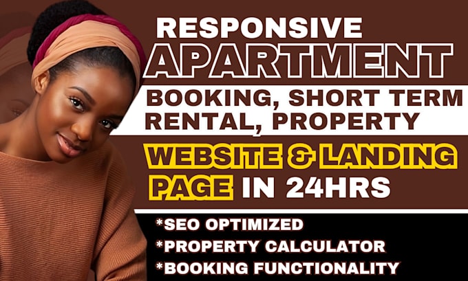 Gig Preview - Build apartment booking website, short term rental website property calculator