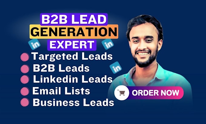 Gig Preview - Do targeted b2b lead generation, email list, linkedin leads, business leads