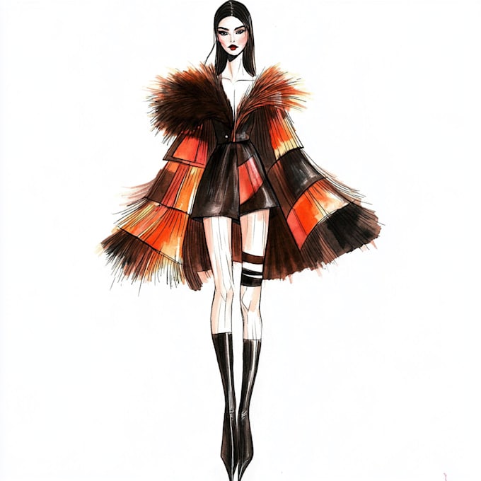 Bestseller - create custom fashion illustrations and croquis for you