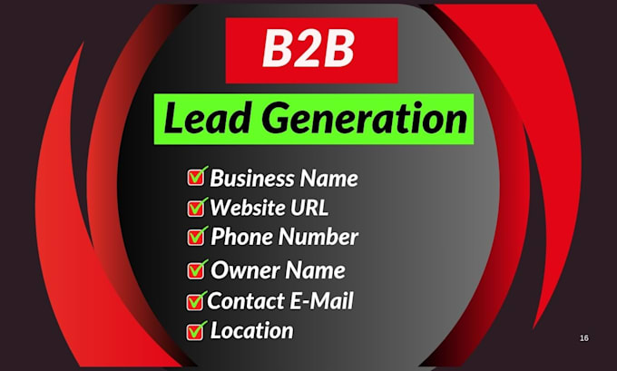 Gig Preview - Find email address, lead generation, lead scraping, business leads, b2b leads