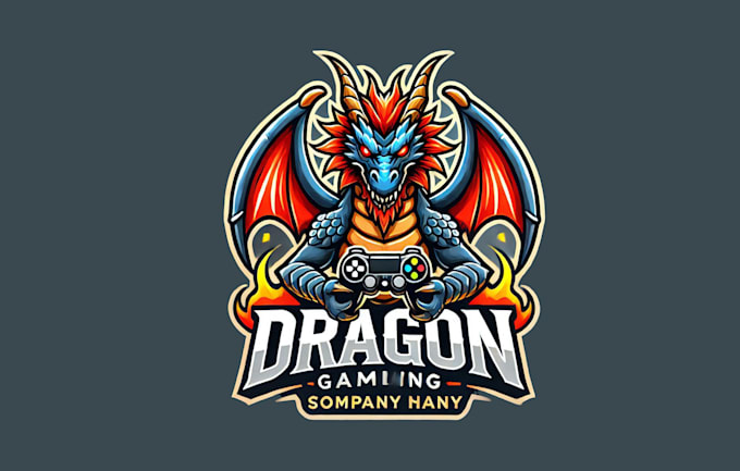 Gig Preview - Design a fierce dragon gaming mascot logo for your brand or team