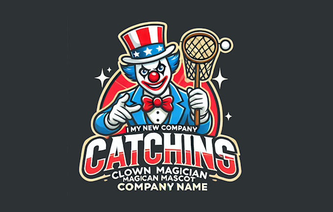 Gig Preview - Design a unique and captivating clown magician mascot logo for your bran