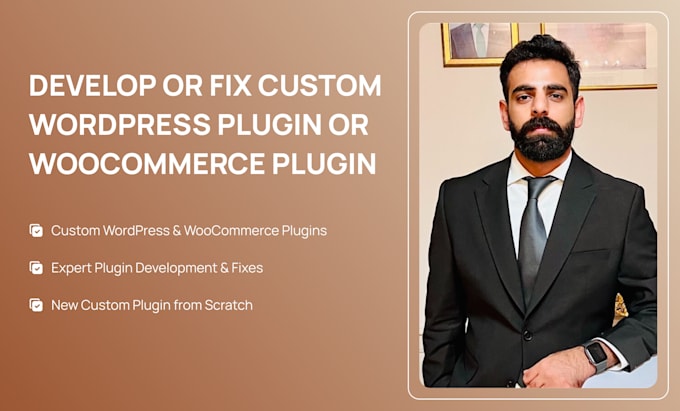 Gig Preview - Develop or fix custom wordpress plugin or woocommerce plugin