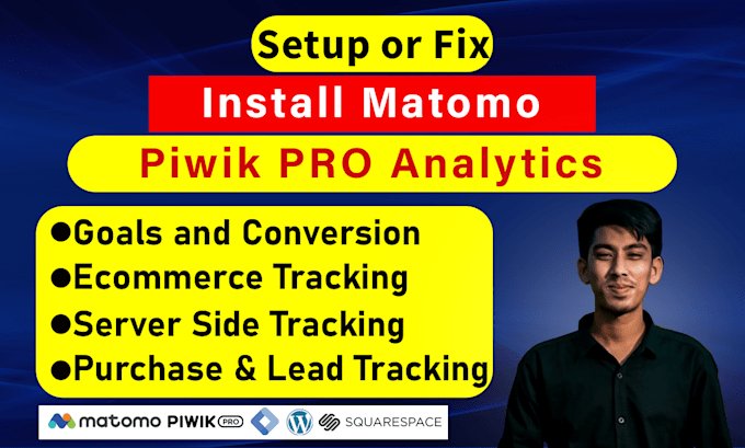 Gig Preview - Install matomo analytics formally piwik, piwik pro event tracking by tag manager