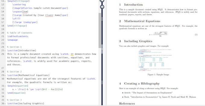 Gig Preview - Format documents in latex, design word templates