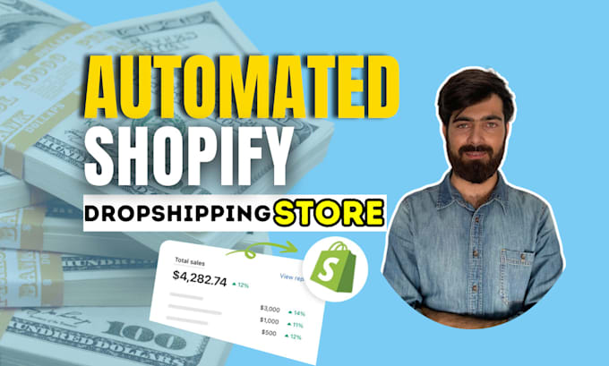 Gig Preview - Build an automated shopify dropshipping store with winning products