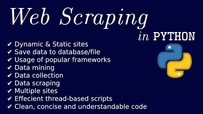 Bestseller - do python web scraping, data scraping, data mining, build web scraper