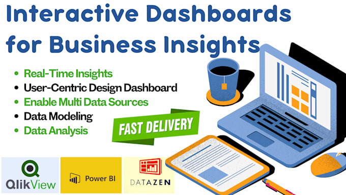 Gig Preview - Provide interactive dashboards for business insights power bi, qlikview