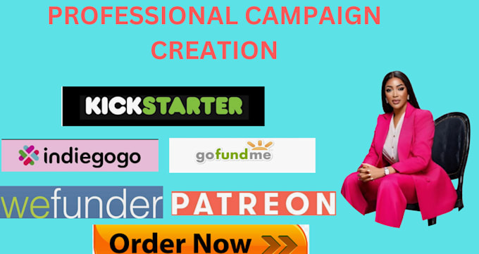 Gig Preview - Do crowdfunding campaign creation on kickstarter indiegogo gofundme promotion