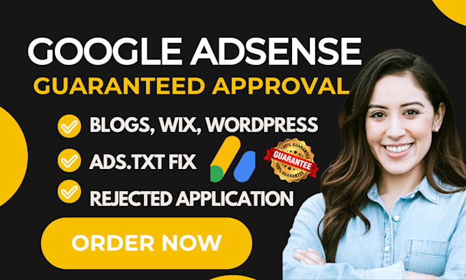 Gig Preview - Do google adsense approval for blogs, wordpress,wix shopify adsense approval