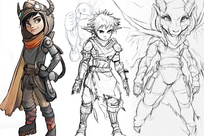 Gig Preview - Create character concept art sketch