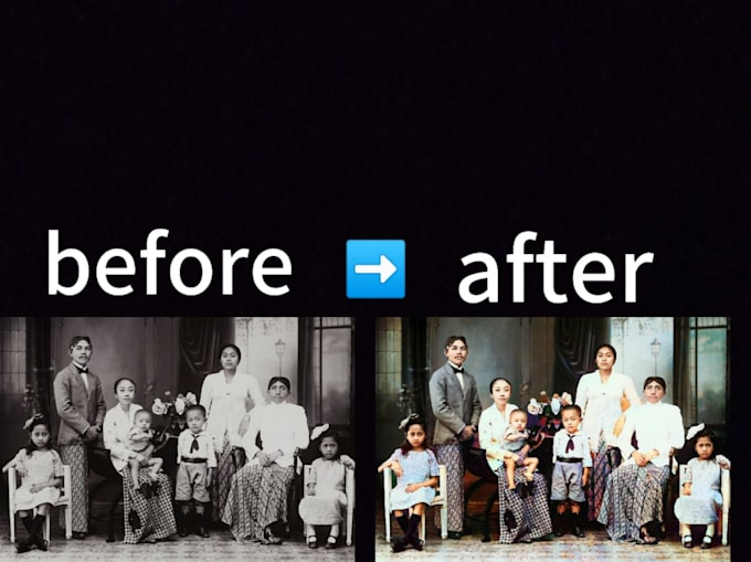 Gig Preview - Restore old colorless photos to colorful and high quality