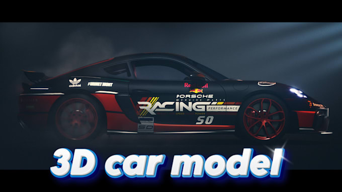 Gig Preview - Cgi 3d car animation blender, 3d car chase animation, 3d car model, car wrap