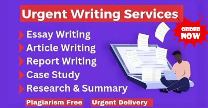 Gig Preview - Do urgent content writing, essay, case study, paper, report and research summary