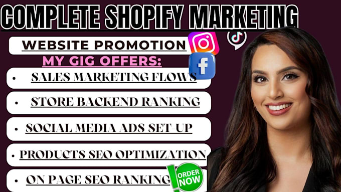 Gig Preview - Increase shopify sales, do complete shopify marketing, shopify promotion, fb ad