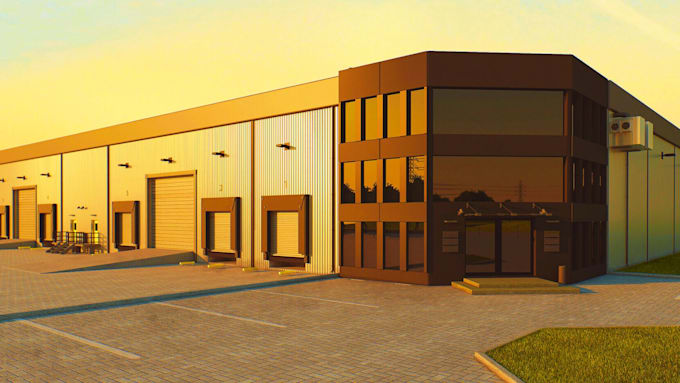 Gig Preview - Create 3d cgi warehouse design, storage, logistics, shipping and rendering