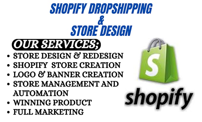 Gig Preview - Create shopify dropshipping store via alibaba dhgate salehoo dropshipman spocket