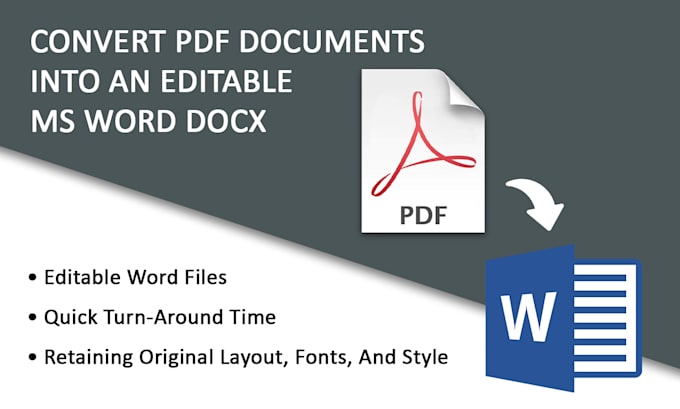 Gig Preview - Convert your PDF into an editable ms word document