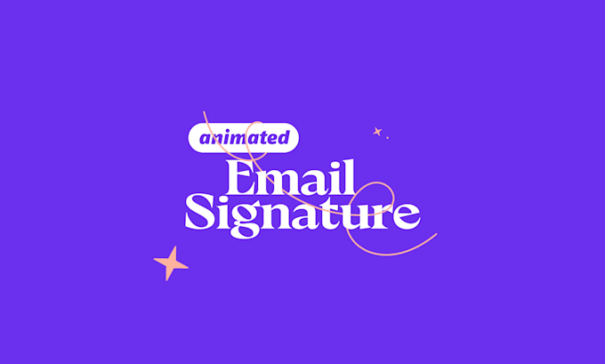 Gig Preview - Create an animated email signature