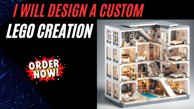 Bestseller - design for you any custom lego 3d model with instructions