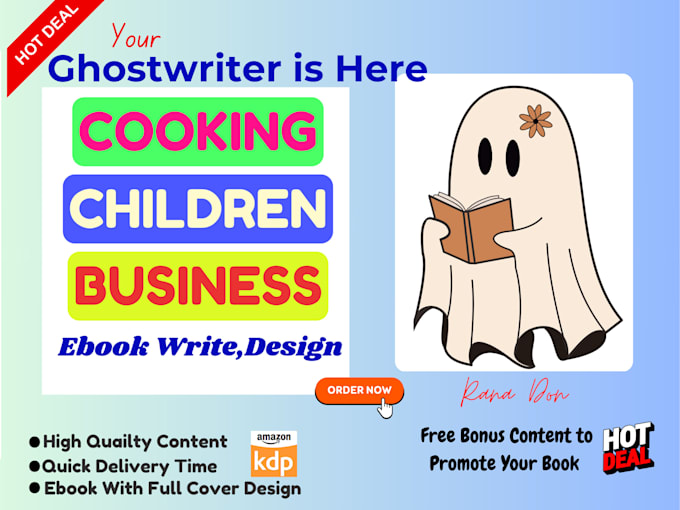 Gig Preview - Professionally write and design cookbooks, business books, and children books