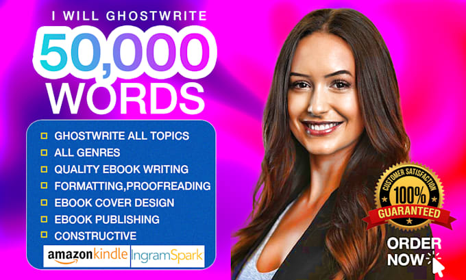 Gig Preview - Ebook writer, KDP ebook ghostwriter, fiction and nonfiction ghost book writer