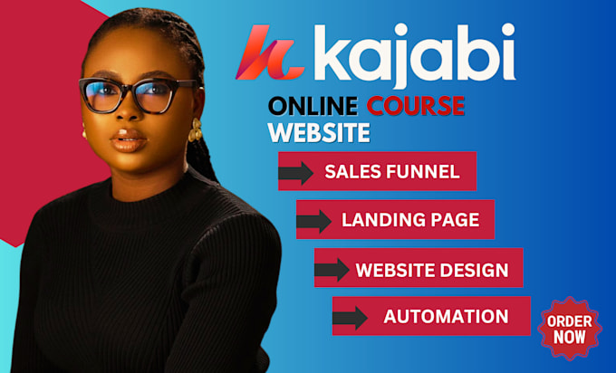 Gig Preview - Kajabi course website, kajabi website design kajabi course website redesign