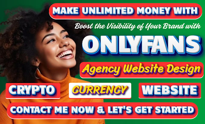 Gig Preview - Design your onlyfans agency website, crypto currency website design