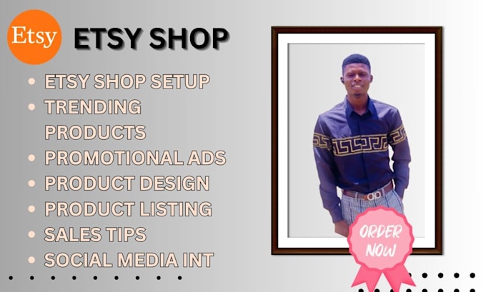 Gig Preview - Setup esty shop design esty digital product listing and etsy shop SEO