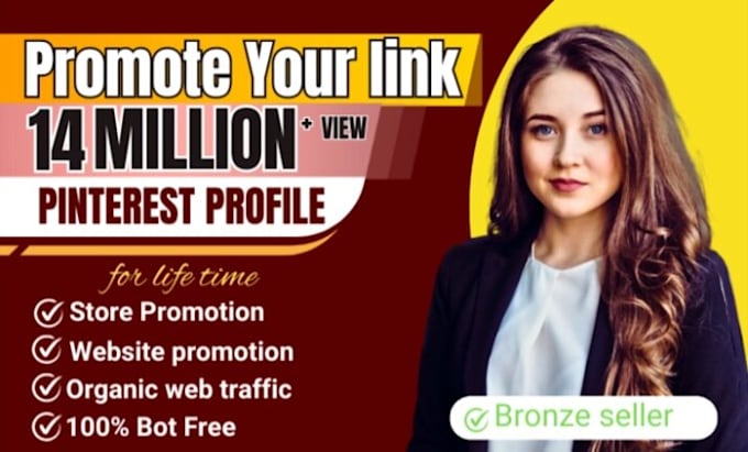 Gig Preview - Promote your business on my 14million plus monthly view pinterest profile