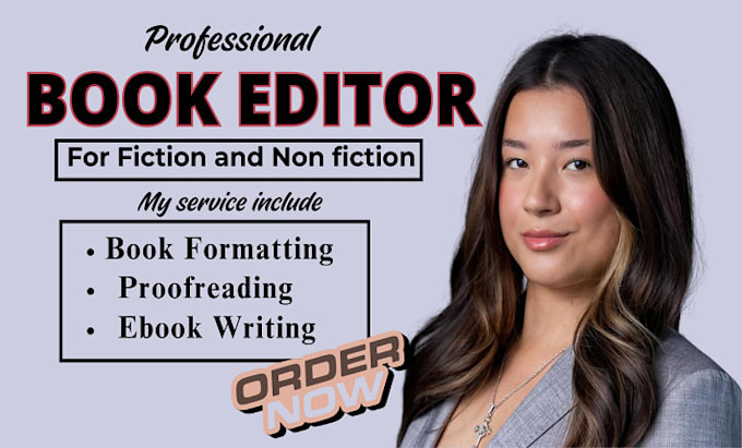 Gig Preview - Edit, format proofread developmental book editor non fiction ebook or manuscript